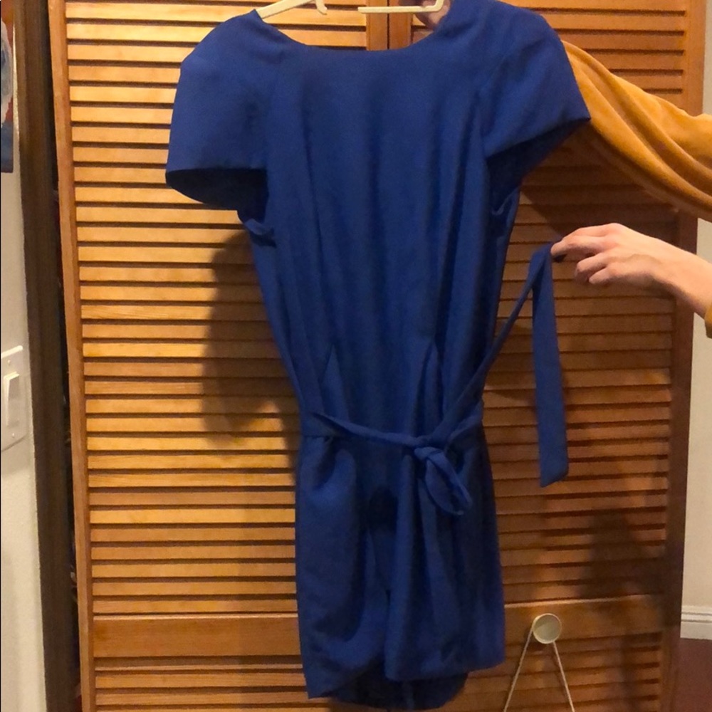 Blue cape dress